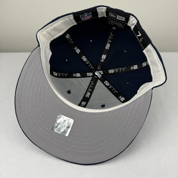 Dallas Cowboys NFL Authentic New Era 59FIFTY Fitted Cap 5950 Hat 7 1/8 Navy NWT - Picture 7 of 8